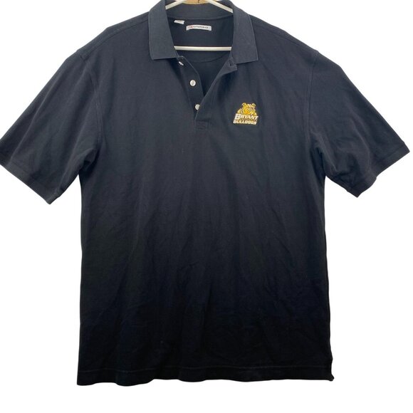 Cutter & Buck Mens Polo Shirt XXL Bryant University Bulldogs Black Cotton - Picture 1 of 6